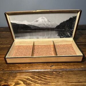 Vintage Farrington three-compartment jewelry box